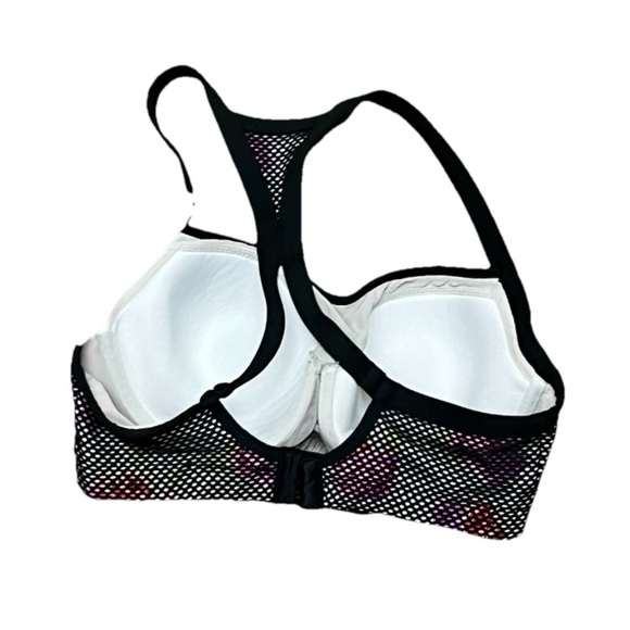 VSX Victoria’s Secret Sport Bra 34D Mesh Overlay Multicolor Padded Racerback - Picture 3 of 8